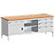 Werkbank met kast cubio KW-2078-2.4, lichtgrijs
