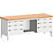 Werkbank met kast cubio KW-2078-2.9, lichtgrijs
