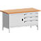 Werkbank met kast KW-1578-2.3, lichtgrijs