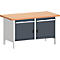 Werkbank met kast KW-1578-2.4, antracietgrijs