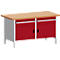 Werkbank met kast KW-1578-2.4, purperrood