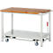 Werkbank serie 8000, verrijdbaar, neerlaatbaar, Legbord, B 1250 x D 700 x H 880 mm