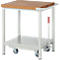 Werkbank serie 8000, verrijdbaar, neerlaatbaar, Legbord, B 750 x D 700 x H 880 mm