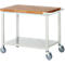 Werkbank serie 8000, verrijdbaar, plaatstalen legbord, B 1000 x D 700 x H 880 mm