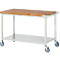 Werkbank serie 8000, verrijdbaar, plaatstalen legbord, B 1250 x D 700 x H 880 mm