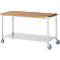 Werkbank serie 8000, verrijdbaar, plaatstalen legbord, B 1500 x D 700 x H 880 mm
