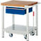 Werkbank serie 8001, verrijdbaar, neerlaatbaar, schuiflade, B 750 x D 700 x H 880 mm