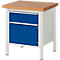 Werkbank serie 8152, vast, in hoogte verstelbaar, schuiflade, B 750 x D 700 x H 840-1040 mm