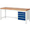 Werkbank serie 8162, in hoogte verstelbaar, 4 schuifladen, B 2000 x D 700 x H 840 - 1040 mm