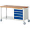 Werkbank serie 8162, verrijdbaar, 4 schuifladen, B 1500 x D 700 x H 880 mm