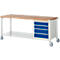 Werkbank serie 8162, verrijdbaar, 4 schuifladen, B 2000 x D 700 x H 880 mm