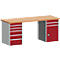 Werkbank W-2078-2.13, purpurrot