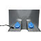 Werklamp Giant LED Evo 225W, 33000 lm, 220-240 V, IP54, slagvast, 2x Schuko stopcontacten, 5 m kabel, B 420 x D 320 x H 740 mm