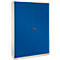 Werkstattschrank XL120 mit 40 Kästen LF531, weißaluminium RAL 9006/enzianblau RAL 5010