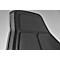 Werkstoel Allrounder, zonder armleuningen, permanent contact, met zit-stop-wielen, PU-bekleding, zwart