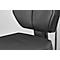 Werkstoel Allrounder, zonder armleuningen, permanent contact, met zit-stop-wielen, PU-bekleding, zwart
