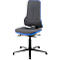 Werkstoel bimos NEON, permanent contact, basismodel zonder bekleding, met glijders, flexband blauw