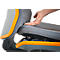 Werkstoel bimos NEON, permanent contact, basismodel zonder bekleding, met glijders, flexband oranje