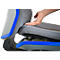 Werkstoel bimos NEON, synchroonmechanisme, basismodel zonder bekleding, met glijders, flexband blauw