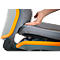 Werkstoel bimos NEON, synchroonmechanisme, basismodel zonder bekleding, met wielen, flexband oranje