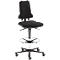 Werkstoel COUNTER Sintec, zit-stop-wielen, antraciet