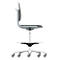Werkstoel Labsit hoog, kunstleer, zit-stop-wielen, B 450 x D 420 x H 560 - 810 mm, antraciet