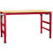 Werktafel Ergo, elektro-hydrauliek, blad multiplex, 1750 x 800 mm, robijnrood