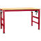 Werktafel Ergo K, met zwengel, 1750 x 800 mm, tafelblad multiplex, robijnrood