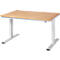 Werktafel serie adlatus 300, massief beuken blad, B 1500 x D 800 x H 720-1120 mm