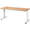 Werktafel serie adlatus 300, massief beuken blad, B 2000 x D 800 x H 720-1120 mm