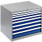 Werkzeugschrank WSK 5408-8L, 8 Schubladen, 800 mm hoch