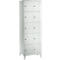 Wertfachschrank 300 mm, 2 Abteile, 10 Fächer, Sicherheitszylinderschloss, Fuß, lichtgrau
