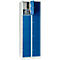 Wertfachschrank 300 mm, 2 Abteile, 8 Fächer, Sicherheitszylinderschloss, Sockel, enzianblau