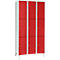 Wertfachschrank 300 mm, 3 Abteile, 9 Fächer, Sicherheitszylinderschloss, Fuß, feuerrot
