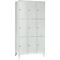 Wertfachschrank 300 mm, 3 Abteile, 9 Fächer, Sicherheitszylinderschloss, Fuß, lichtgrau