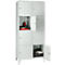 Wertfachschrank 400 mm, 2 Abteile, 8 Fächer, Sicherheitszylinderschloss, Fuß, lichtgrau