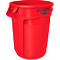 Wertstoffsammler, Polyethylen, rund, 121 l, rot