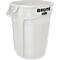Wertstoffsammler, Polyethylen, rund, 37 l, weiß