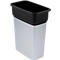 Wertstoffsammler Rotho GEO Medium, für Innenräume, Volumen 55 l, ohne Deckel, mit Griff, L 290 x B 490 x H 610 mm, Kunststoff mit Metallic-Finish