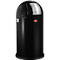 WESCO afvalverzamelaar Pushboy, 50 liter, Ø 390 x H 755 mm, zwart