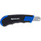Westcott cutter de sécurité Autoload, poignée Softgrip, 18 mm, 5 lames de rechange, noir/bleu, approuvé TÜV/GS