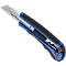 Westcott cutter de sécurité Autoload, poignée Softgrip, 18 mm, 5 lames de rechange, noir/bleu, approuvé TÜV/GS