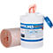Wet wipe dispenser starter set WIPEX Hand and Tool, navulbaar, dispenser, rol met 120 doekjes, reiniger 1000 ml