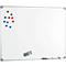 Whiteboard 2000 MAULpro, wit kunststof gecoat, magnetisch, frame platinagrijs, B 1200 x H 900 mm + 15-delige accessoireset