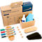 Whiteboard Legamaster UNITE, magnetisch, markeerplateau, B 1200 x D 12,6 x H 900 mm, geëmailleerd keramisch staal, wit, incl. whiteboard accessoireset WOODEN, 17-delig.