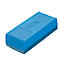 Blue whiteboard eraser with Pilot logo. Rectangular shape, made of plastic, with a felt side.