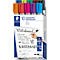 Whiteboard marker Staedtler Lumocolor® 351, ronde punt met 2 mm, sneldrogend &amp; droog uitwisbaar, met clip, geassorteerde kleuren, 10 st.