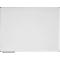 Large, white whiteboard with a narrow, silver frame. There is a gray pen holder at the bottom.