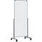 Whiteboard mobile easy2move MAULpro, utilisable des 2 côtés, magnétique, roulettes directionnelles doubles, 750 x 1800 mm