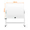Whiteboard Nobo Move & Meet, Stiftablage, horizontaler Drehpunkt, feststellbare Rollen, B 1500 x H 1200 mm, weiß